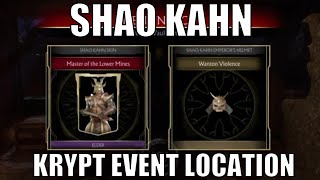 Master of the lower mines shao kahn krypt event location [upl. by Rehtul]