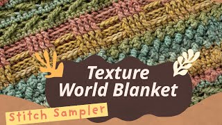 Easy Crochet Texture World Blanket [upl. by Solberg]