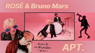 REACTION ROSÉ amp Bruno Mars  APT Official MV [upl. by Oralie640]