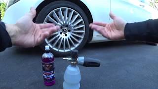 Wheel Cleaning with a Foam Cannon  Auto Fanatic [upl. by Marron]