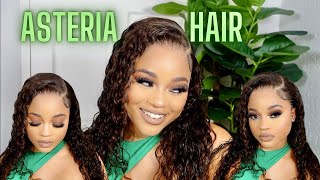 THE CURLS YOU NEED FOR THIS FESTIVE SEASON CHOCOLATE BROWN WATER WAVE WIG INSTALL FT ASTERIA HAIR [upl. by Hajidak]