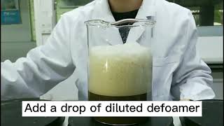 Display of defoaming performance of silicone defoamer [upl. by Ansel]