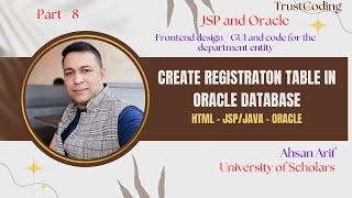 Create Registration Table in Oracle database in order to design Login and Registration system [upl. by Oiragelo401]