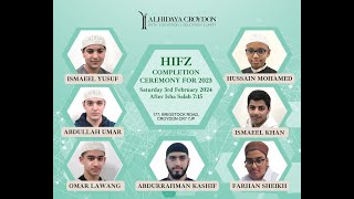 Alhidaya Hifz Completion Ceremony  Live from 730pm  03022024 [upl. by Enrico57]