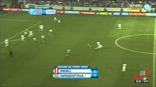 GOLES  PERU 1 ARGENTINA 1  FECHA 8  ELIMINATORIAS BRASIL 2014 [upl. by Burack319]