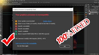 Graphics Processor is incompatible on Photoshop 20232024  How To Fix Graphics Processor error ✅ [upl. by Ana]