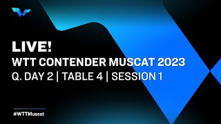 LIVE  T4  Qualifying Day 2  WTT Contender Muscat 2023  Session 1 [upl. by Mignonne979]