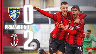 Sia and an own goal for the win  Frosinone 02 AC Milan  Highlights Primavera [upl. by Kinelski]