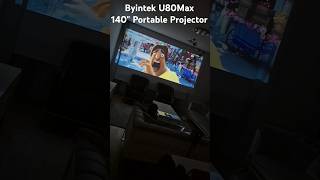 Byintek U80Max140quot Portable Projector tv tips reviewtipsshorts shortsvideo how camping [upl. by Launce]