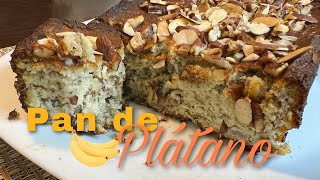 Pan de Plátano🍌receta súper rica y saludable con HARINA DE ALMENDRA✨rociovrocha❤️ [upl. by Aynekat]