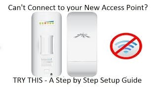 Ubiquiti NanoStation loco M2  How to setup Access point Computer cant connect [upl. by Gurtner]