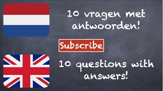 NT2 A0A2 2minute Dutch Conversation Beginner Friendly 10 questions and answers learndutch [upl. by Nadler494]