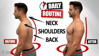 The PERFECT 7Minute Daily Posture Routine Fix Neck and Back Pain [upl. by Atiekan]