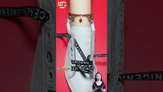 Unique ways of styling shoelaces design for girls Shoelacing Tie Tips style tips shorts [upl. by Ajit]