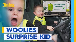 Little boy surprised with special treat from Woolies  Today Show Australia [upl. by Estell]