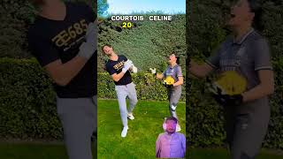 Clap Or Out vs Courtois 🙈⚽ football challenge usa cr7 messi [upl. by Heurlin]