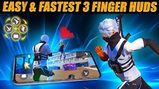 Best 3 Finger Custom Hud ⚡🔥 3 Finger Custom Hud Free Fire 3 Finger Super Movement Custom Hud [upl. by Doe]