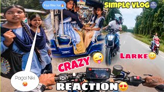 Ride to Guwahati simple Vlog Crazy reaction Girl 😍  Biker’s vlogs 09 [upl. by Ethbun]