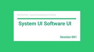 C WinForms A WinForms  Quick Development Series Session 001 [upl. by Theda]