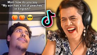 Mexican Moms Watch FUNNY Latino TikToks [upl. by Clorinda]