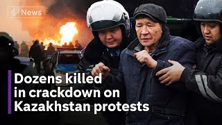 Kazakhstan Dozens killed as security forces open fire on protesters [upl. by Enrahs]