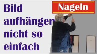 Nagel in die Wand schlagen ohne großes Loch So können Sie Ihr Bild Spiegel einfach aufhängen [upl. by Erund]