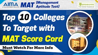 MBA MAT 2023  Top 10 Colleges To Target With MAT Score Card  Which College To Target  Watch Now [upl. by Seko]