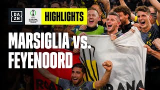 Gli olandesi in finale MarsigliaFeyenoord 00  UEFA Europa Conference League  DAZN Highlights [upl. by Enitsahc]