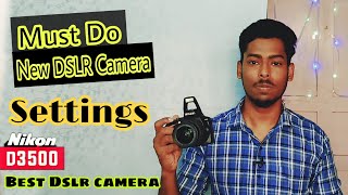 Dslr camera Settings  Nikon D3500  Best Camera Setting Tamil [upl. by Heiney672]