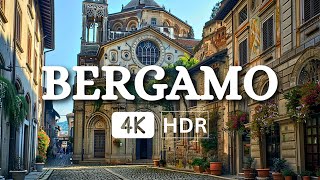 Bergamo Walking Tour A Captivating Walking Tour Experience  Beautiful City In Italy 4k [upl. by Eenal391]