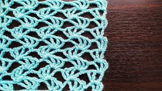 How to crochet Easy lace stitch for scarf  tutorial [upl. by Candace859]