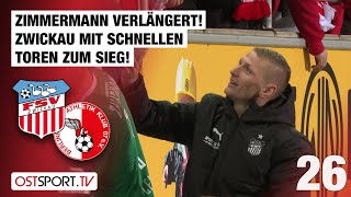 Zimmermann verlängert Schnelle Tore zum Sieg Zwickau  Berliner AK  Regionalliga Nordost [upl. by Olegnaleahcim]