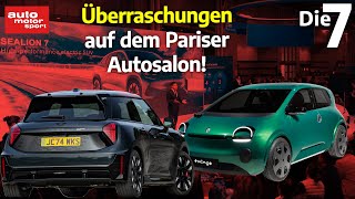 RetroModelle ElektroSportler und SUV 7 Neuheiten vom Pariser Autosalon  auto motor und sport [upl. by Esinnej]