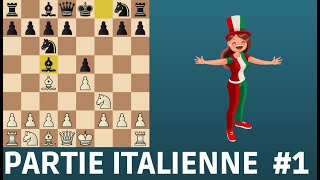 La partie italienne aux échecs  Ouverture [upl. by Ahsac]