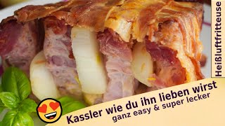 Kassler wie du ihn noch nie gegessen hast einfach und super lecker aus der heißluftfritteuse [upl. by Bud128]