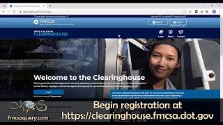 FMCSA Clearinghouse Driver Registration [upl. by Eckel]