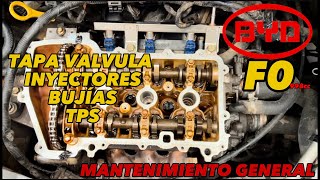 BYD F0 MANTENIMIENTO GENERAL  TAPA VALVULA SINCRONIZACIÓN AL SISTEMA DE INYECCIÓN ✅ [upl. by Alihs]