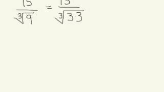 Rationalize a cube root denominator [upl. by Partridge]