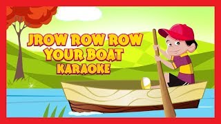 Sing With Kids Hut  Karaoke Row Row Row Your Boat  Karaoke Rhymes with Lyrics  Kids Rhymes [upl. by Apurk208]