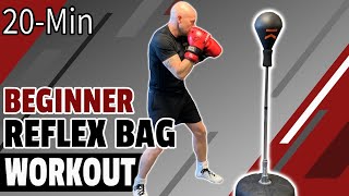 20 Min Beginner Reflex Bag Workout  Outshock Punching Ball  Boxing Ready [upl. by Bergeron]