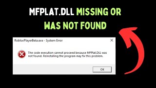 How to Fix mfplatdll missing or Was Not Found on Windows 11 [upl. by William]