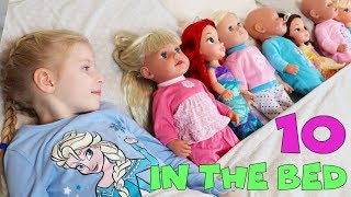 Ten In The Bed  Nursery Rhyme Song by Gabi  Roll Over  Disney Princess [upl. by Wisnicki]