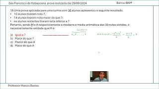 Questões 19 e 20 São Francisco de Itabapoana Banca IBAM realizada dia 29092024 [upl. by Ecnaret]