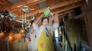 Party City Leatherface animatronic 2025 [upl. by Kiersten]