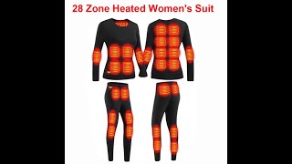 Ensemble Sousvêtement thermique chauffant homme et femme avec 28 zones de chauffage [upl. by Adiv]