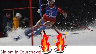 Ski Alpin Womens Night Slalom Courchevel 2run Highlights 2023 [upl. by Leif]