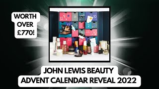 JOHN LEWIS BEAUTY ADVENT CALENDAR REVEAL 2022 [upl. by Aikram]