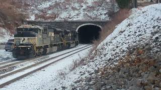 NS Helper Set Meets A Freight At Gallitzin Tunnel [upl. by Huldah187]