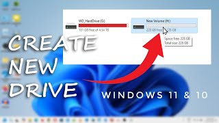 How To Create a New Drive in Windows 10 amp Windows 11 [upl. by Adniles]