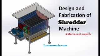 Shredder machine  Paper  Plastic  Metal Agricultural waste Shredder  Mechanical Project [upl. by Okime]